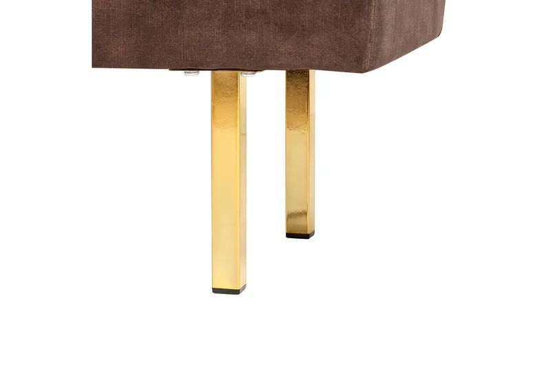 Sittbänk Roseville Mörkbrun/Guld - Mörkbrun/Guld - Möbler - Stolar & fåtöljer - Sittbänk - Hallbänk