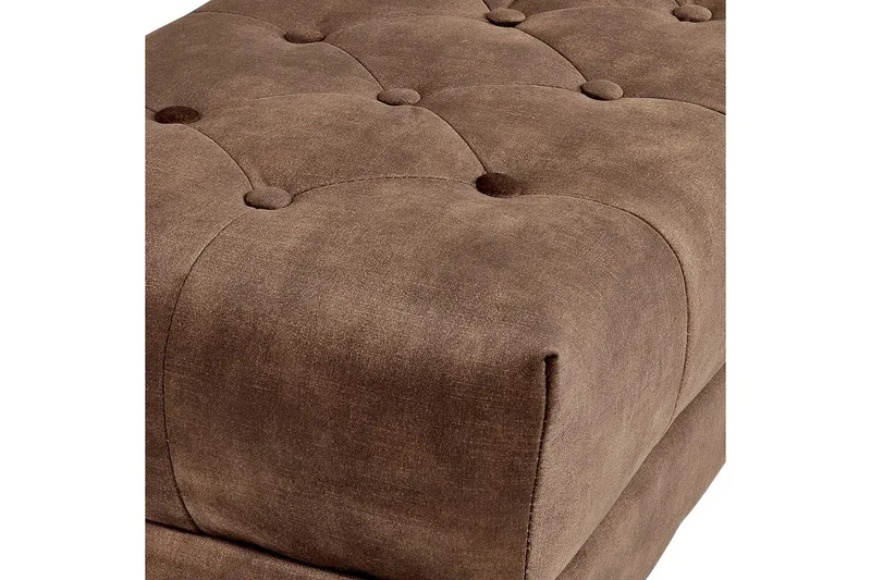 Sittbänk Roseville Mörkbrun/Guld - Mörkbrun/Guld - Möbler - Stolar & fåtöljer - Sittbänk - Hallbänk