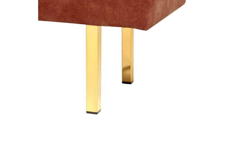 Sittbänk Roseville Rött/guld - Rött/guld - Möbler - Stolar & fåtöljer - Sittbänk - Hallbänk