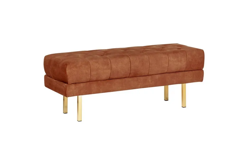 Sittbänk Roseville Rött/guld - Rött/guld - Inredning - Dekorbeslag - Möbelbeslag - Möbelben