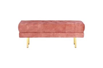 Sittbänk Roseville Rosa/guld - Rosa/guld - Möbler - Stolar & fåtöljer - Sittbänk - Hallbänk