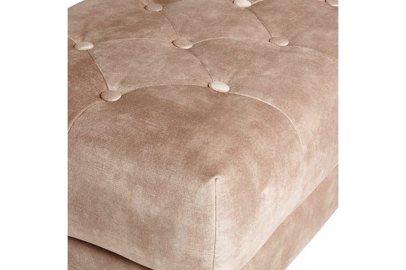 Sittbänk Roseville Taupe/guld - Taupe/guld - Möbler - Stolar & fåtöljer - Sittbänk - Hallbänk