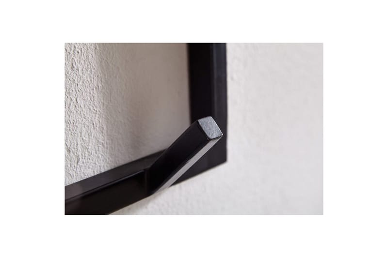 Vägghylla Wohnling Väggmonterad klädhängare i massivt trä och metall 70 cm industriell - Förvaring - Klädförvaring - Klädhängare