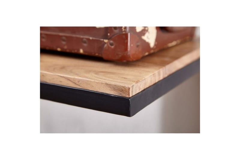 Vägghylla Wohnling Väggmonterad klädhängare i massivt trä och metall 70 cm industriell - Förvaring - Klädförvaring - Klädhängare