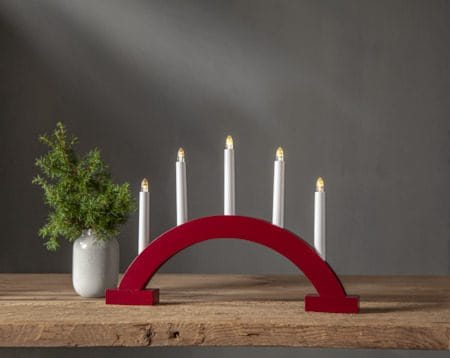Abbe Ljusstake 46 cm - röd - Inredning - Julpynt & helgdekoration - Julpynt & juldekoration