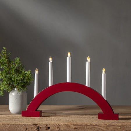 Abbe Ljusstake 46 cm - röd - Inredning - Julpynt & helgdekoration - Julpynt & juldekoration