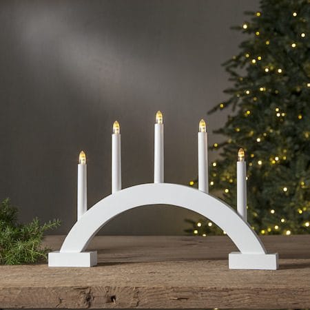 Abbe Ljusstake 46 cm - vit - Inredning - Julpynt & helgdekoration - Julpynt & juldekoration