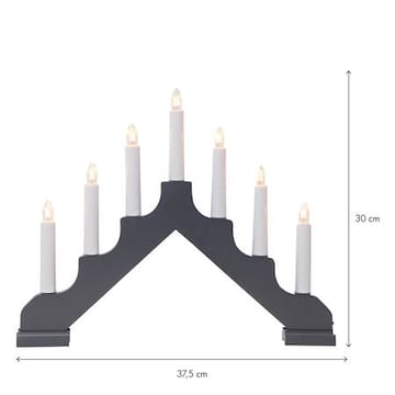 Ada Adventsljusstake 37.5 cm - Elljusstake i Trä för Fönster - Mellangrå - Inredning - Julpynt & helgdekoration - Julpynt & juldekoration