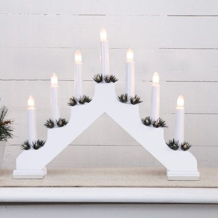 Ada Ljusstake 37.5 cm - vit - Inredning - Julpynt & helgdekoration - Julpynt & juldekoration