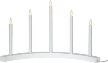 Adventsljusstake Accent 60x36 cm 5 ljus E10 - Vit - Inredning - Julpynt & helgdekoration - Julpynt & juldekoration