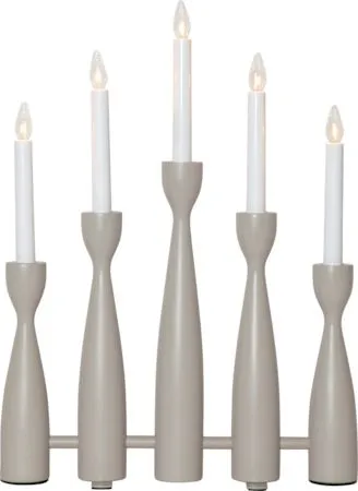 Adventsljusstake Midja 2 35x47 cm 5 ljus E10, Beige / Vit