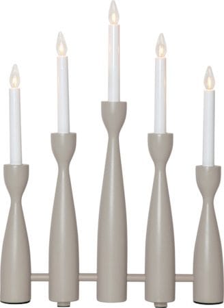Adventsljusstake Midja 2 35x47 cm 5 ljus E10 - Beige / Vit - Inredning - Julpynt & helgdekoration - Julpynt & juldekoration