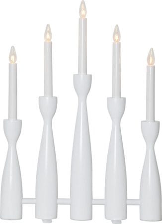 Adventsljusstake Midja 2 35x47 cm 5 ljus E10 - Vit - Inredning - Julpynt & helgdekoration - Julpynt & juldekoration