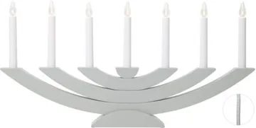 Adventsljusstake Navida 60x30 cm Trä 7 ljus E10 - Grå - Inredning - Julpynt & helgdekoration - Julpynt & juldekoration