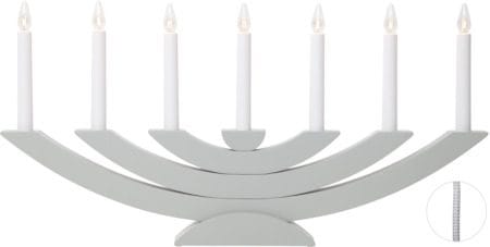 Adventsljusstake Navida 60x30 cm Trä 7 ljus E10 - Grå - Inredning - Julpynt & helgdekoration - Julpynt & juldekoration