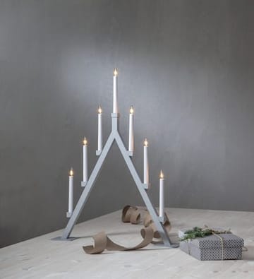Adventsljusstake Oliver 60x75 cm Metall 7 ljus E10 - Grå - Inredning - Julpynt & helgdekoration - Julpynt & juldekoration