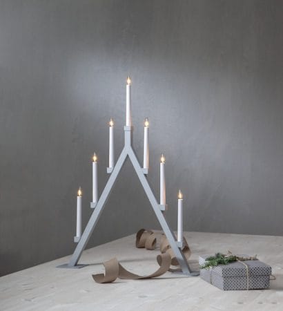 Adventsljusstake Oliver 60x75 cm Metall 7 ljus E10 - Grå - Inredning - Julpynt & helgdekoration - Julpynt & juldekoration