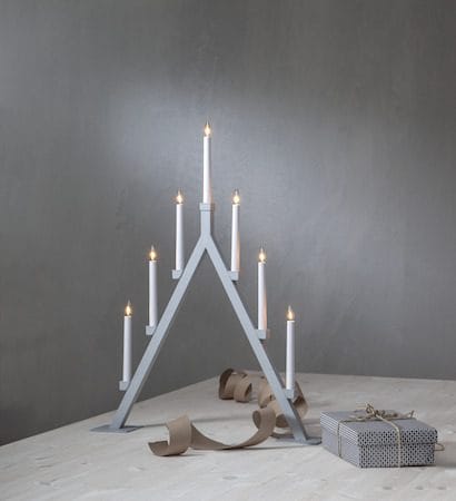 Adventsljusstake Oliver 60x75 cm Metall 7 ljus E10 - Grå - Inredning - Julpynt & helgdekoration - Julpynt & juldekoration