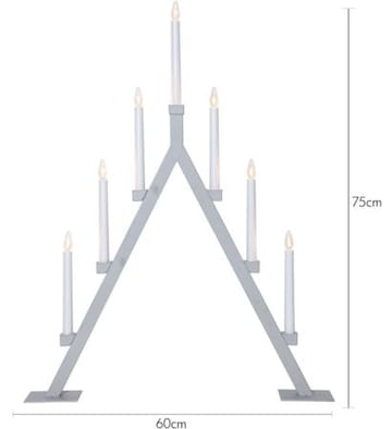 Adventsljusstake Oliver 60x75 cm Metall 7 ljus E10 - Grå - Inredning - Julpynt & helgdekoration - Julpynt & juldekoration