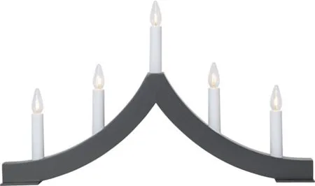 Adventsljusstake Pagod 45x27 cm Trä 5 ljus E10 - Grafit - Inredning - Julpynt & helgdekoration - Julpynt & juldekoration