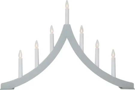 Adventsljusstake Pagod 60x40 cm Trä 7 ljus E10 - Grå - Inredning - Julpynt & helgdekoration - Julpynt & juldekoration