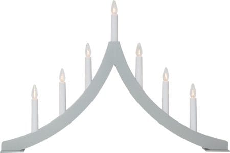 Adventsljusstake Pagod 60x40 cm Trä 7 ljus E10 - Grå - Inredning - Julpynt & helgdekoration - Julpynt & juldekoration