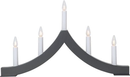 Adventsljusstake Pagod 45x27 cm Trä 5 ljus E10 - Grafit - Inredning - Julpynt & helgdekoration - Julpynt & juldekoration