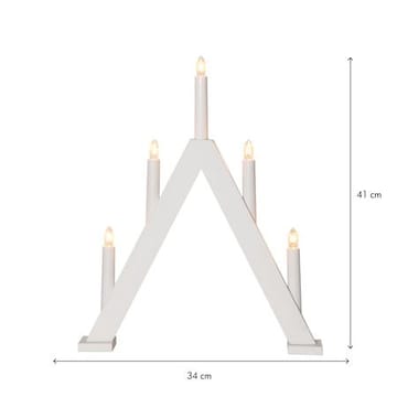 Albo Adventsljusstake 34 cm - Elljusstake i Trä för Fönster - Vit - Inredning - Julpynt & helgdekoration - Julpynt & juldekoration