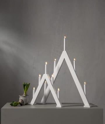 Albo Adventsljusstake 34 cm - Elljusstake i Trä för Fönster - Vit - Inredning - Julpynt & helgdekoration - Julpynt & juldekoration