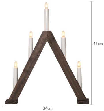 Albo Ljusstake 34 cm - valnötsbrun - Inredning - Julpynt & helgdekoration - Julpynt & juldekoration
