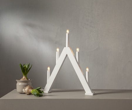 Albo Ljusstake 34 cm - vit - Inredning - Julpynt & helgdekoration - Julpynt & juldekoration