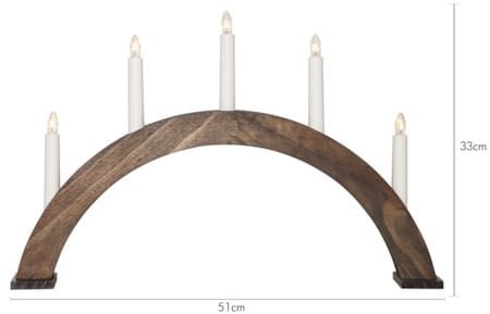Albo Ljusstake 51 cm - valnötsbrun - Inredning - Julpynt & helgdekoration - Julpynt & juldekoration