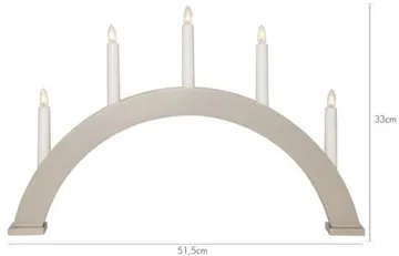 Albo Stor Adventsljusstake Båge 51 cm - Elljusstake i Trä för Fönster - Ljusbeige - Inredning - Julpynt & helgdekoration - Julpynt & juldekoration