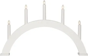 Albo Stor Adventsljusstake Båge 51 cm - Elljusstake i Trä för Fönster - Vit - Inredning - Julpynt & helgdekoration - Julpynt & juldekoration