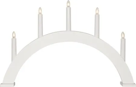 Albo Stor Adventsljusstake Båge 51 cm - Elljusstake i Trä för Fönster - Vit - Inredning - Julpynt & helgdekoration - Julpynt & juldekoration