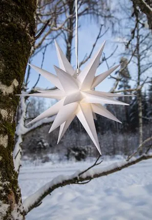 Alice Adventsstjärna 60 cm i Plast med batteri och LED - Vit - Inredning - Julpynt & helgdekoration - Julpynt & juldekoration