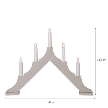 Alma Adventsljusstake 44 cm - Elljusstake i Trä för Fönster - Ljus Gråbeige - Inredning - Julpynt & helgdekoration - Julpynt & juldekoration