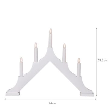 Alma Adventsljusstake 44 cm - Elljusstake i Trä för Fönster - Vit - Inredning - Julpynt & helgdekoration - Julpynt & juldekoration