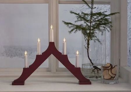 Alma Ljusstake 44 cm - röd - Inredning - Julpynt & helgdekoration - Julpynt & juldekoration
