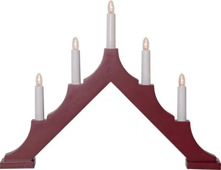 Alma Ljusstake 44 cm, röd