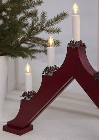 Alma Ljusstake 44 cm - röd - Inredning - Julpynt & helgdekoration - Julpynt & juldekoration