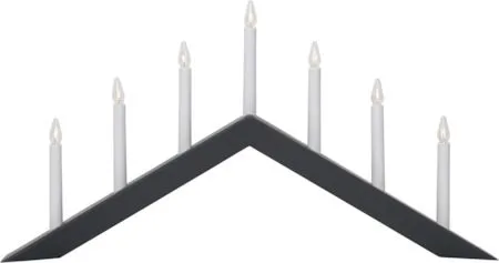Arrow Stor Adventsljusstake 69 cm - Elljusstake i Trä för Fönster, Mörkgrå