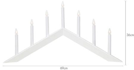Arrow Stor Adventsljusstake 69 cm - Elljusstake i Trä för Fönster - Vit - Inredning - Julpynt & helgdekoration - Julpynt & juldekoration