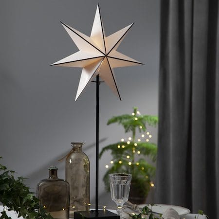 Astro Stjärna på fot 35 cm - vit och beige - Inredning - Julpynt & helgdekoration - Julpynt & juldekoration