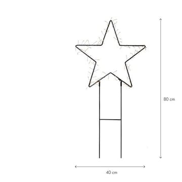 Barlumi Siluett Hög Adventsstjärna på Fot 80 cm - Jullampa i Metall - Svart - Inredning - Julpynt & helgdekoration - Julpynt & juldekoration