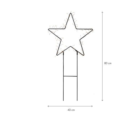 Barlumi Siluett Hög Adventsstjärna på Fot 80 cm - Jullampa i Metall - Svart - Inredning - Julpynt & helgdekoration - Julpynt & juldekoration