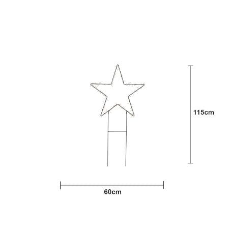 Barlumi Siluett Hög Adventsstjärna på Fot 115 cm - Jullampa i metall - Svart - Inredning - Julpynt & helgdekoration - Julpynt & juldekoration