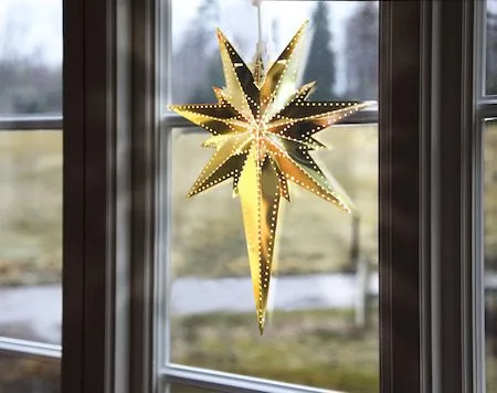 Betlehem Liten Adventsstjärna 25 cm - Jullampa i metall - Mässing - Inredning - Julpynt & helgdekoration - Julpynt & juldekoration