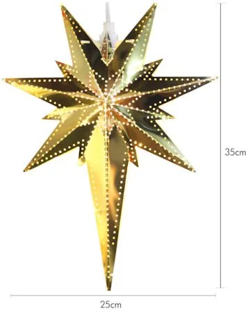 Betlehem Liten Adventsstjärna 25 cm - Jullampa i metall - Mässing - Inredning - Julpynt & helgdekoration - Julpynt & juldekoration