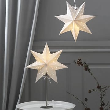 Bobo Adventsstjärna på Fot 34 cm - Jullampa i papper & metall - Vit - Inredning - Julpynt & helgdekoration - Julpynt & juldekoration